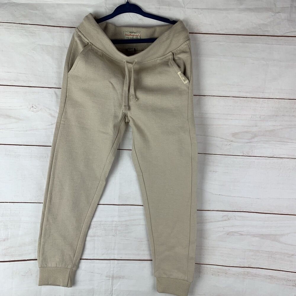 Original Weatherproof Vintage Kids Jogger Pants 5T 6T Small Beige Cotton Pockets